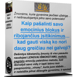 Kaip pašalinti savo emocinius blokus ir ribojančius įsitikinimus?…